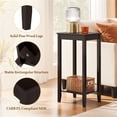 thumbnail image 4 of Topeakmart Small End Table Coffee Table Stand Nightstand Accent Table Living Room Bedside Sofa Table, Dark Coffee, 4 of 7