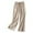 White, variant on Women's Cotton Linen Wide Leg Pants - High Waist Elastic Waist, Loose Slim Fit, Spring/Autumn Casual Straight Trousers