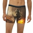 thumbnail image 2 of Rateoe Apocalyptic Skull Soldier Print Men’s Underwear Boxer Briefs Soft Comfortable Underwear Boxer Briefs, Long Leg Briefs,Anti-chafing Boxer Briefs, 2 of 7
