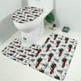 thumbnail image 2 of Red Christmas Truck and Tree Pattern Bathroom Rugs Sets 3 Piece,Toilet Cover Set,Absorbent Non Slip Bathroom Mats Sets with U-Shaped Contour Rug Toilet Rug Set, 2 of 5