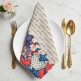 thumbnail image 2 of 4th of July Cloth Napkins, Independence Day Farmhouse Stars Red Blue Washable and Reusable Dinner Napkins Set of 8, Table Napkin for Kitchen Party Birthday Wedding Hotel Housewarming 20"x20", 2 of 9