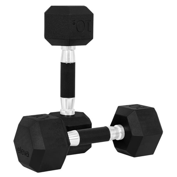 Set De Mancuernas Eleva ELEVA-2MH Hexagonal 10 Lb Con Pz