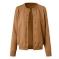 thumbnail image 5 of idosla Womens Cardigan Sweaters Lightweight Crew Neck Outfits Fall Fashion 2025 Clothing (Gold, M), 5 of 8