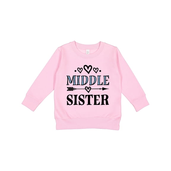 Inktastic Middle Sister Announcement Toddler Sweatshirt