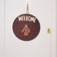 thumbnail image 6 of HAKIDZEL Wood Door Sign Welcome Hanging Sign Plaque Dachshund Shape 1 Set 11.79x11.79x0.59in, 6 of 8