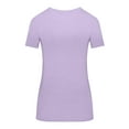 thumbnail image 5 of ACTIVE UNIFORMS SCRUBS Women's Short Sleeve Round-Neck T-Shirt Under Scrub (Lavender, 3X-Large), 5 of 6