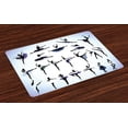 thumbnail image 1 of Ambesonne Art Place Mats Set of 4, Female Ballet Dancers, Standard Size, Purple Lavender White, 1 of 4