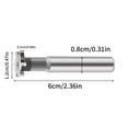 thumbnail image 4 of CSYANXING T-Slot Milling Tool 6 Teeth High Speed Steel 12mm Diameter For CNC Machine DIY Project Processing, 4 of 10