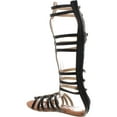 thumbnail image 4 of Monica-1 Knee High Gladiator Sandals Marcelino Black Brown Knee, 4 of 5