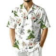 thumbnail image 4 of Islands White Hawaiian Shirt for Men, Button Down Summer Beach Short Sleeve, Tropical Style, Sizes S-5XL, 4 of 4