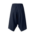 thumbnail image 4 of Zylarhe Casual Pants for Men, Men Summer Casual Mid Waist Loose Cropped Harem Pants With Pockets Navy XXXXXL, 4 of 6
