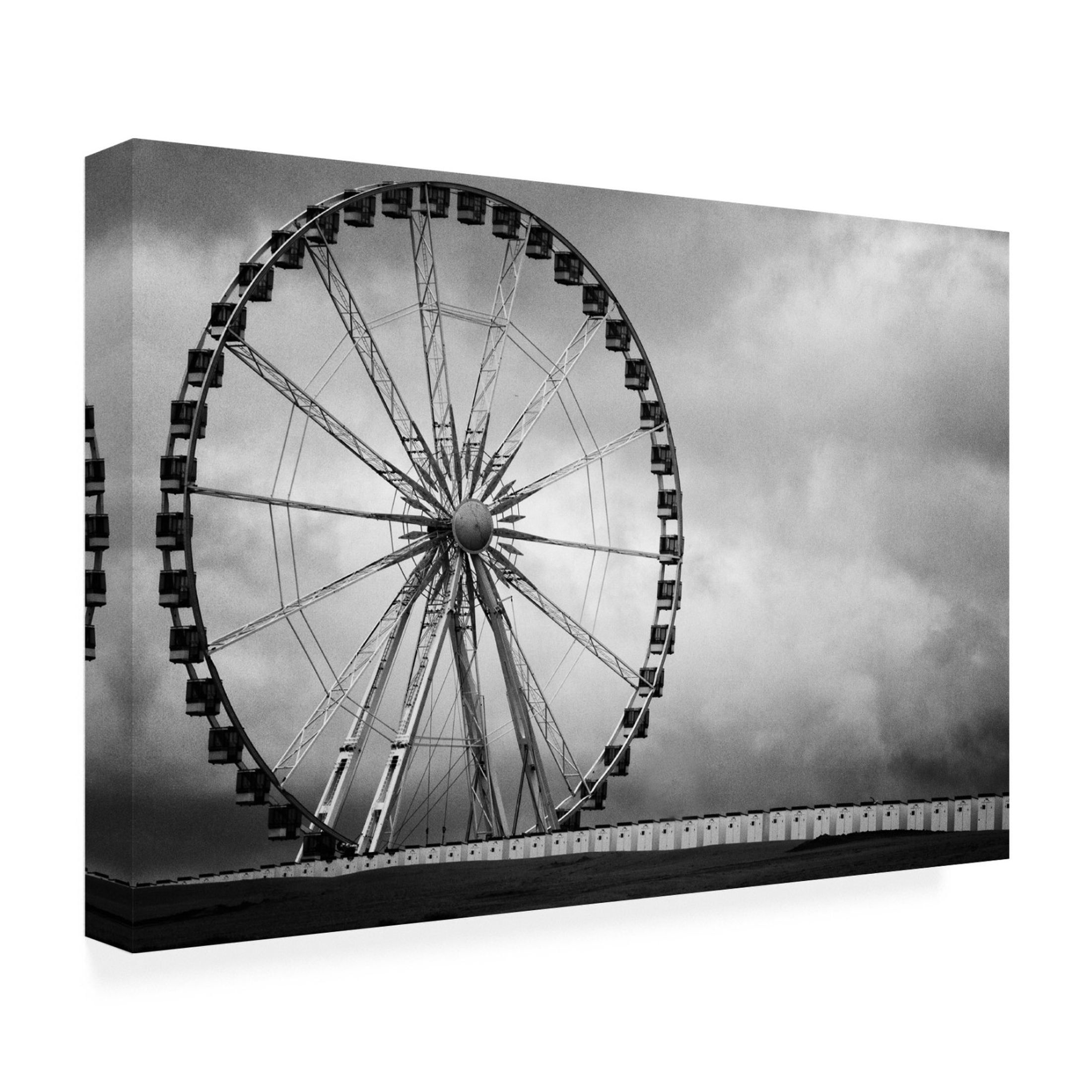 Canvas Wall Art - Jef Flour 'Cabins And Cabins' Wall Art for Living Room, Bedroom, or Office D?cor by Trademark Fine Art - 47 x 30 Inches