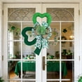 thumbnail image 6 of FastXmas St. Patrick's Day Green Decoration Shamrock Wreath with Gnome for Front Door Sign Wall Signs Spring Decoration, Sign Welcome Hanging for Home Decor Party Outdoor Indoor Decor(15.7"*15.7"), 6 of 8