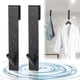 thumbnail image 5 of Cateissary Gancho para puerta de ducha multifuncional, ahorro de espacio, gancho para colgar, 2 piezas Accesorios de baño negro, 5 of 6