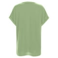 thumbnail image 5 of Women Casual Basic T Shirt Polyester Rayon Spandex Loose Fit for Summer and Various Occasions, 5 of 5