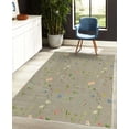 thumbnail image 4 of Floral Decorative Rug, Spring Season Themed Watercolors Painting of Herbs Flowers Botany Garden Art, Quality Carpet for Bedroom Dorm and Living Room, 6 Sizes, Sage Green, by Ambesonne, 4 of 4