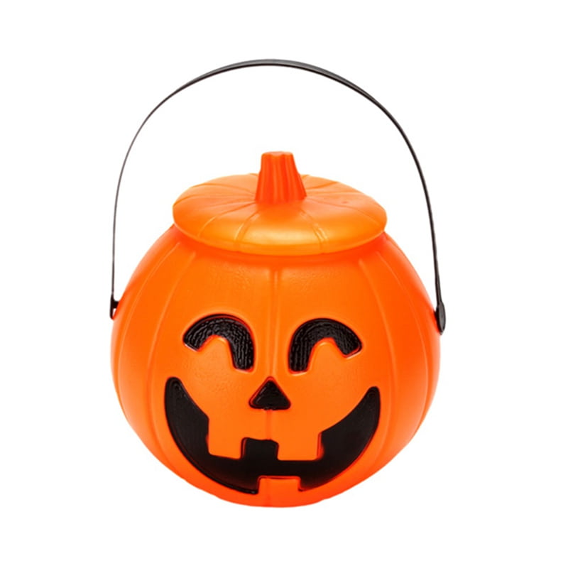 Halloween Pumpkin Candy Bucket Portable Pumpkin Bucket Children Trick