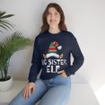thumbnail image 5 of Big Sister Elf Unisex Sweatshirt, S-2XL Christmas Holidays Xmas Elves, 5 of 7