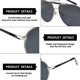 thumbnail image 3 of Gafas de sol de moda con montura grande anti-ultravioleta, gafas de sol retro de sapo, hechas de metal y resina, 3 of 5