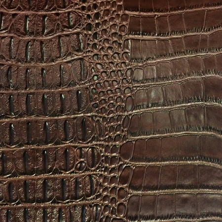 SHASON TEXTILE FAUX LEATHER CROCODILE PRINT UPHOLSTERY FABRIC, BROWN, Available In Multiple (Best Type Of Fabric For Upholstery)
