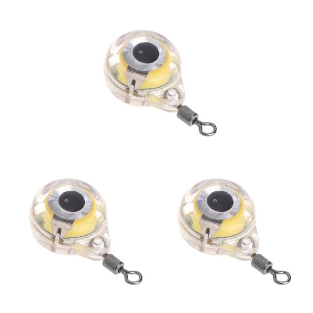 QualitChoice Mini LED Lights Fishing Lamp Reusable Artificial Lures Multicolor Wear-resistant Wide-range Underwater Accessory As Shown. 3Set