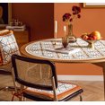 thumbnail image 4 of nipocaio Moderne en Cuir Floral Table Ronde Tapis Table Ronde Minimaliste Tissu Tache et Résistant à l'Huile Sans Lavage Linge de Table Repas Maison Table Ronde Mat en Cuir Table Ronde Tapis Diamètre 60cm, 4 of 5