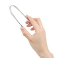 thumbnail image 4 of Graflsoa Adjustable Stainless Steel Tongue Scraper for Adults - Effective Bad Breath Remover, Oral Hygiene Tool with Curved Design, Anti-Rust, Durable, and Easy to Clean (Silver, 13x6cm), 4 of 7