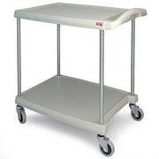Metro 7892126 Utility Cart with Chrome Posts, 2 Shelf - Gray - 34.37 x 23.43 in.
