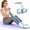 Bule, variant on Pedal Resistance Bands with Handles, Durable 6-Tubes Multifunction Pedal Resistance Band, Natural Rubber Foot Pedal Fitness Resistance Bands for Abdomen, Waist, Arm, Leg