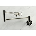 thumbnail image 2 of Kingston Brass KS4106DX Concord Wall Mount Pot Filler Faucet, Polished Nickel, 2 of 7