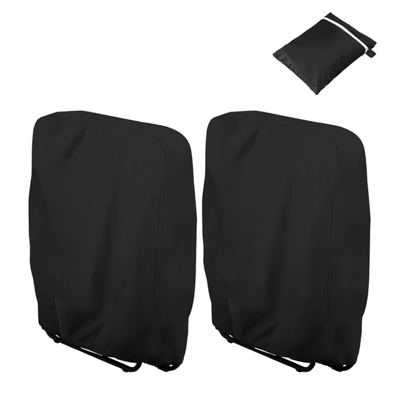 Outdoor Furniture Cover Waterproof 2PCS, Dustproof Anti Gravity Chair Cover with Storage Bag, 28" W x 13" D x 43" H, Black