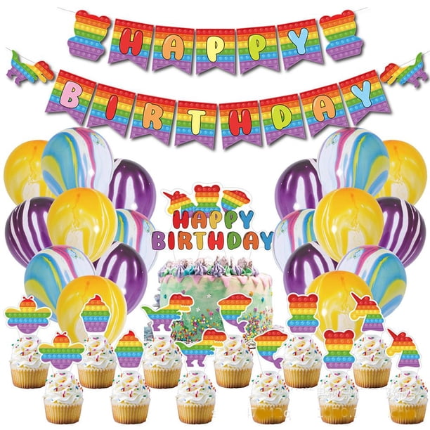 Kit de globos para nevera, 32 unidades, ágata de látex con pancarta
