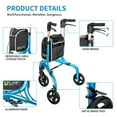 thumbnail image 7 of Planetwalk Foldable 3-Wheel Walker - Lightweight Mobility Aid (Blue), 7 of 7