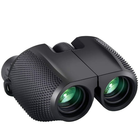 Reactionnx Small Lightweight Binoculars for Adults/Kids, 10x25 Compact Binoculars Hunting Best Bird Watching Glasses Quality Travel Night Vision Portable HD Binoculars for Concerts Hunting (Best Night Vision Goggles In The World)