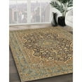 thumbnail image 3 of Ahgly Company Machine Washable Indoor Square Traditional Sepia Brown Area Rugs, 7' Square, 3 of 7
