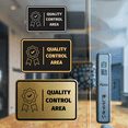 thumbnail image 3 of Signs ByLITA Classic Framed Quality Control Area Door or Wall Sign Easy Installation | Health And Safety | Building And Hospitality Sign (Brushed Gold) - Medium, 3 of 7