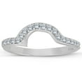 thumbnail image 3 of Pompeii 1/2 cttw 14k White Gold Diamond Curved Contour Band For Forever Us 2 Stone Ring, 3 of 4