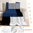 thumbnail image 5 of Navy Blue Black Grey Throw Blanket for Couch,Soft Lightweight Flannel Fleece Blanket,Modern Irregular Geometric Abstract Microfiber Plush All Season Decorative Blankets for Sofa Office Travel 40"x50", 5 of 9