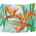 thumbnail image 2 of Birds Of Paradise Flower Tapestry Wall Hanging Tapestries Happy Colorful Hippie Psychedelic Art Polyester Carpet Wall Decorative for Living Room Bedroom 60x51inch, 2 of 7