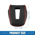 thumbnail image 5 of Gear Shifting Knob Cover Automatic Transmission Lever Trim for Mitsubishi Faux Leather Black Red, 5 of 6