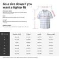 thumbnail image 7 of Xecao offers the Blue Checkboard for Men's Casual Short-sleeved Shirt, a button-up collared shirt with a pocket, perfect for beach vacations and yacht travel in the X-Large size., 7 of 7