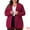 Burgundy, variant on DARING DIVA Women's Plus Business Suit Blazer Work Black Jackets Burgundy 1X