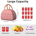 thumbnail image 4 of Insulated Lunch Bag Women, Reusable Shell Wave Point Tote Lunch Box, Leakproof Cooler Lunch Bags for Work Office Travel Picnic, 4 of 4