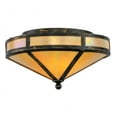 thumbnail image 3 of Meyda Tiffany 140867 Craftsman Prime 2 Light 16" Wide Semi-Flush Ceiling Fixture - Black, 3 of 5