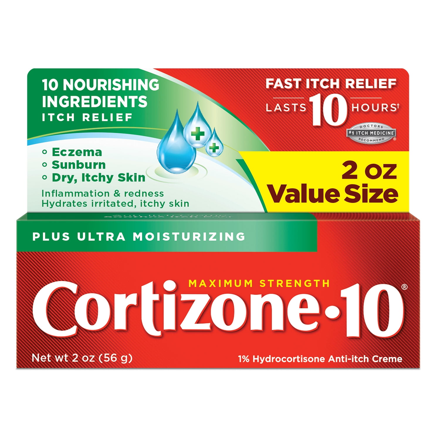 Cortizone 10 Plus Ultra Moisturizing Anti Itch Cream (2 Oz)
