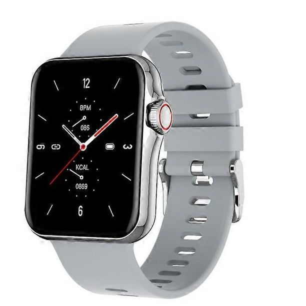Reloj inteligente D06 para hombre, 1,6 pulgadas, monitor de ritmo cardíaco, Bluetooth, respuesta a llamadas, relojes deportivos, rastreador de actividad física, reloj inteligente para mujer, platead