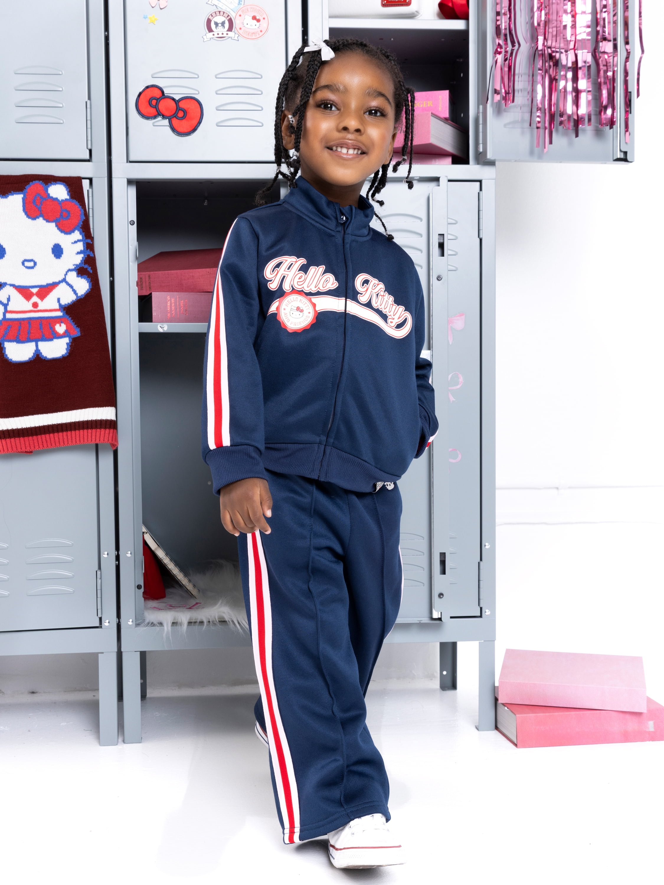 Wonder Nation Hello Kitty Baby and Toddler Girls Graphic Track Pants, Sizes 12M-3T