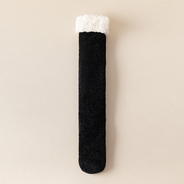Chaussettes Mi-Mollet pour Femmes Rembourrées Épaissies Chaudes pour la Maison Hiver Chaussettes Longues Chaussettes de Sol Bas de compression Multicolores