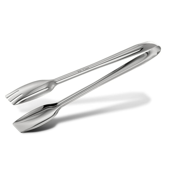 Pinzas para servir, totalmente revestidas, de acero inoxidable especial, plateadas