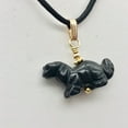 thumbnail image 4 of Obsidian Diplodocus Dinosaur with 14K Gold-Filled Pendant 509259OBG, 4 of 11